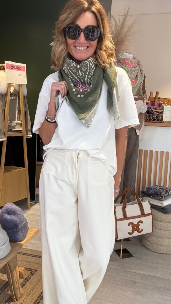 Carré bandana Kaki – Image 4
